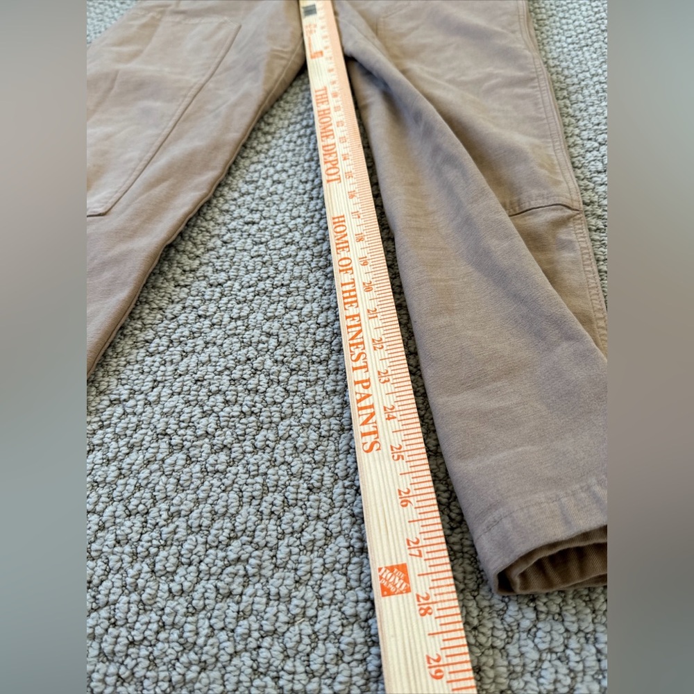 Aritzia Wilfred Free Brennan Cotton Utility Pant Khaki Straight Leg Size 10 - Picture 4 of 7